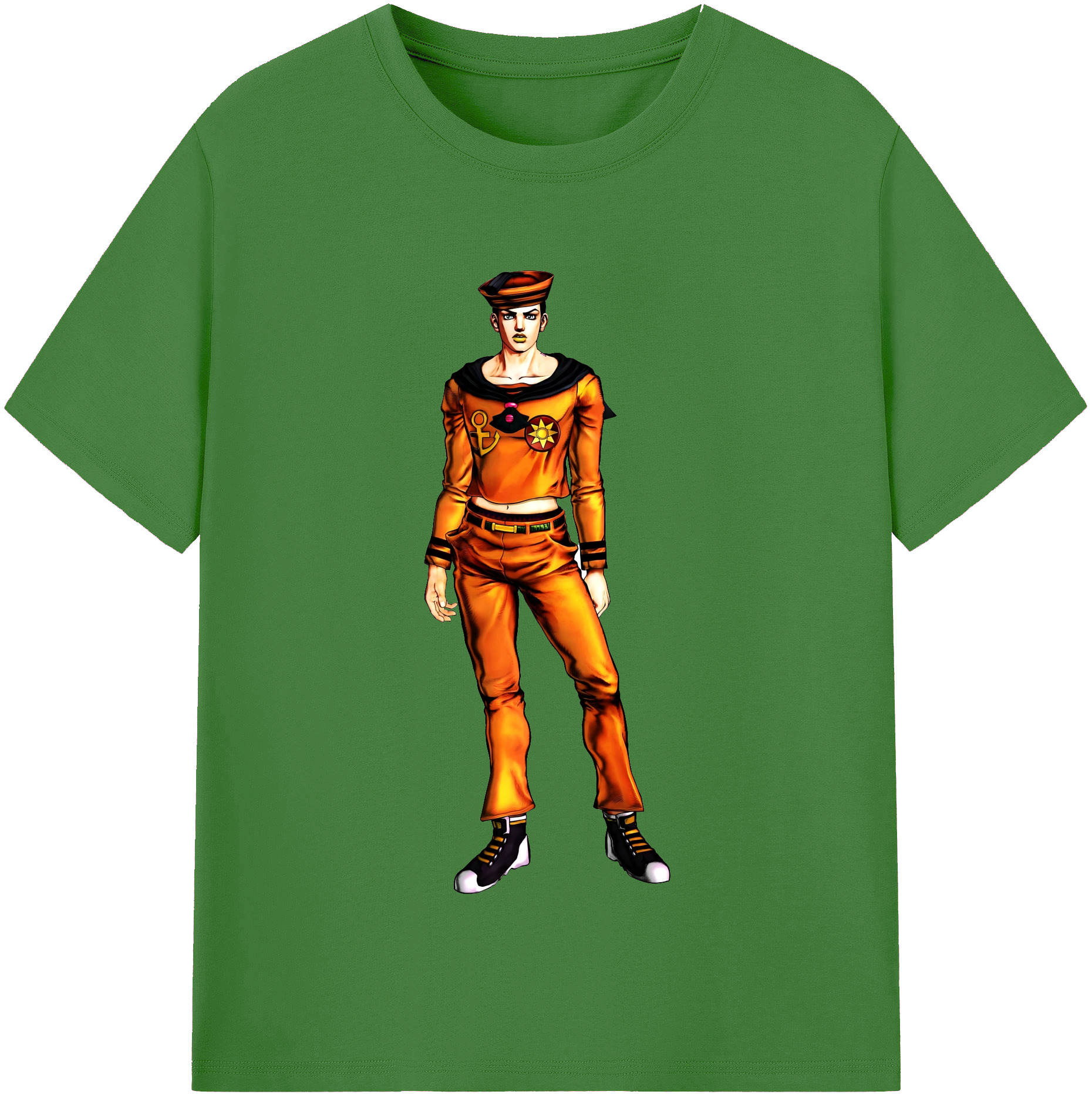 （画像用） ジョジョの奇妙な冒険 東方定助 JoJo's Bizarre Adventure Higashikata Josuke レディースカジュアルプリントTシャツ（綿100％）